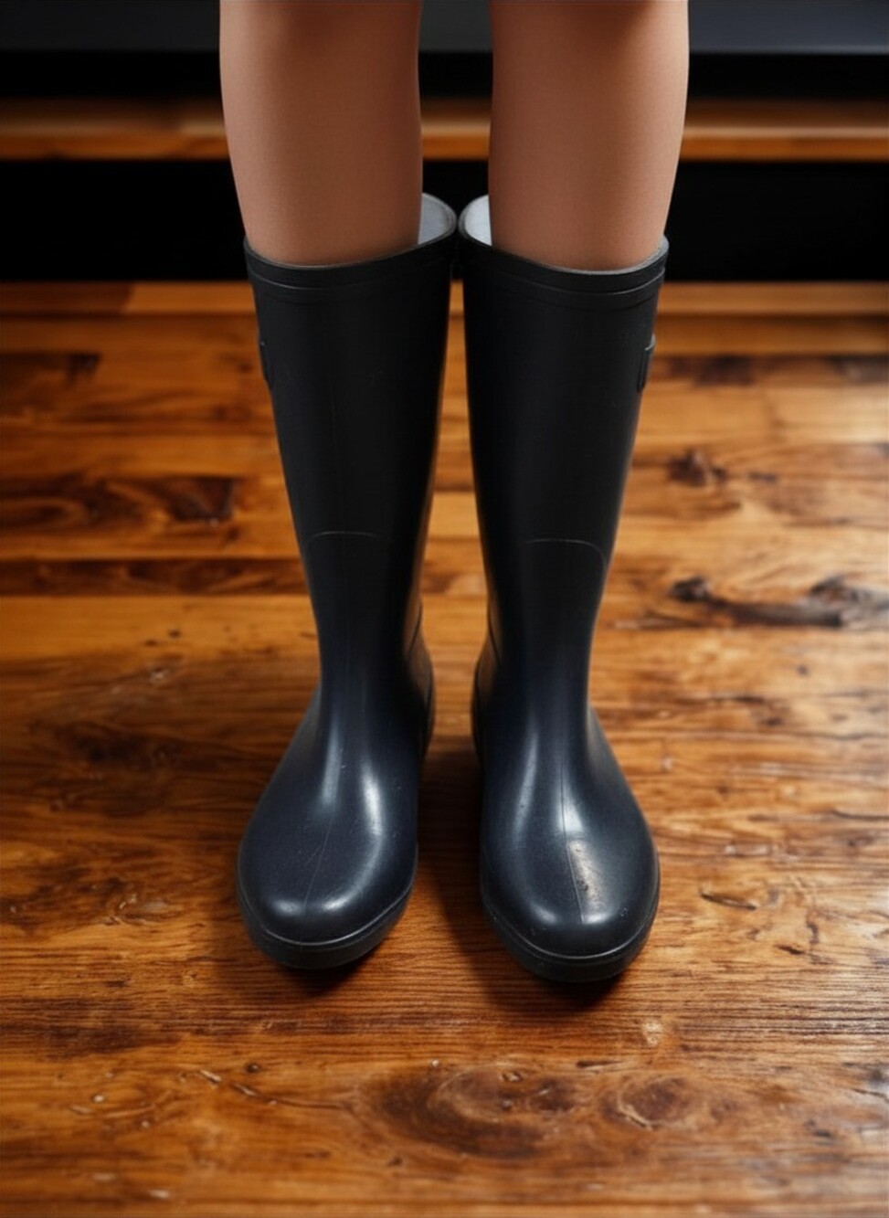 Women's Waterproof Rubber High Rain Boots, Size 8